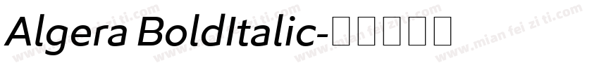 Algera BoldItalic字体转换